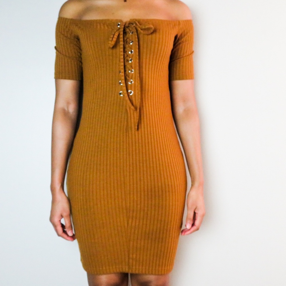 🎁 Holiday Clearance! Bombshell Mustard Brown Dress